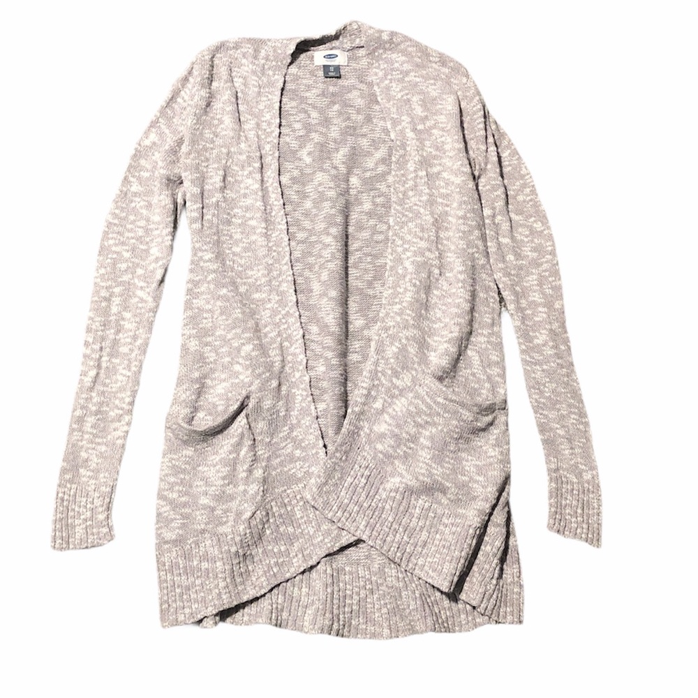 Long Gray & White Sweater